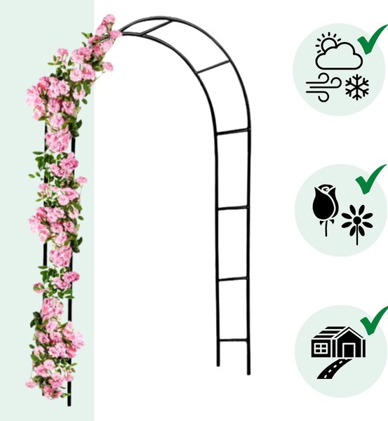 Suport arcuit pentru trandafiri 240x140x37 cm Gardebruk