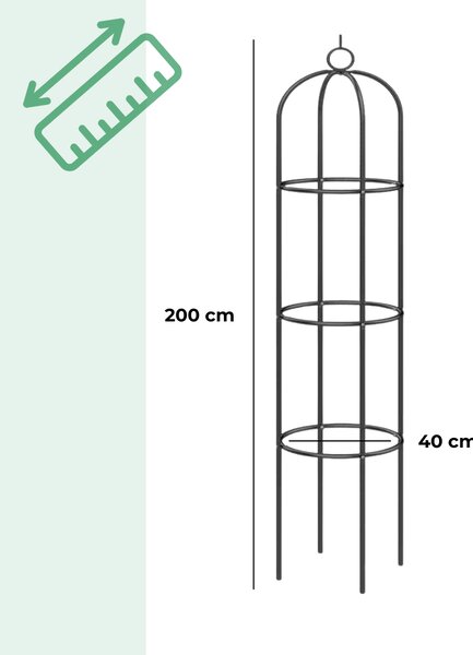 Suport pentru flori cățărătoare 200x40 cm Gardebruk