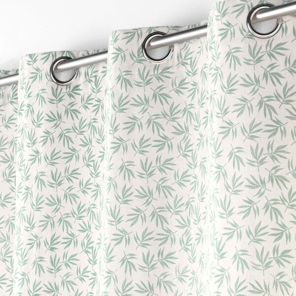 Draperie albă/verde 140x240 cm Maddy – douceur d'intérieur
