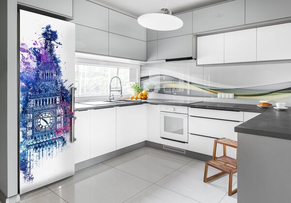 Foto Autocolant pentru piele al frigiderului Colorat Big Ben