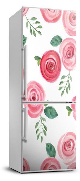 Autocolant pe frigider Trandafir roz