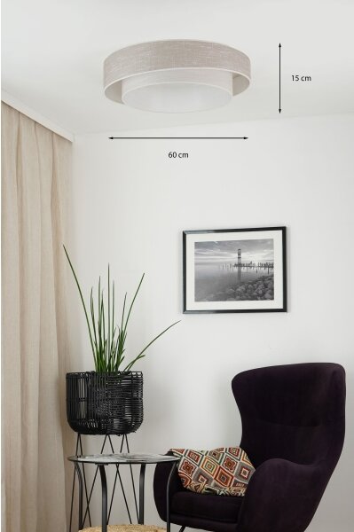 Plafonieră Brilagi DOVER SHINE LED/26W/230V d. 60 cm gri/crem