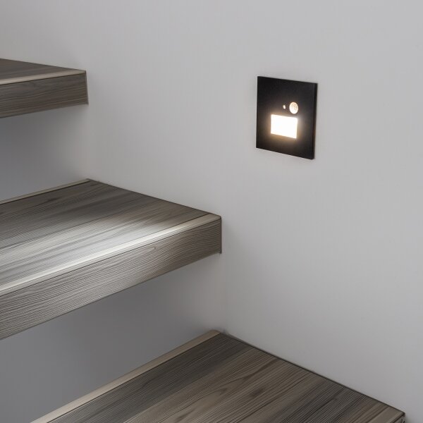 Brilagi - Aplica LED pentru scară cu senzor LED/1,5W/230V 3000/4000/6500K neagră
