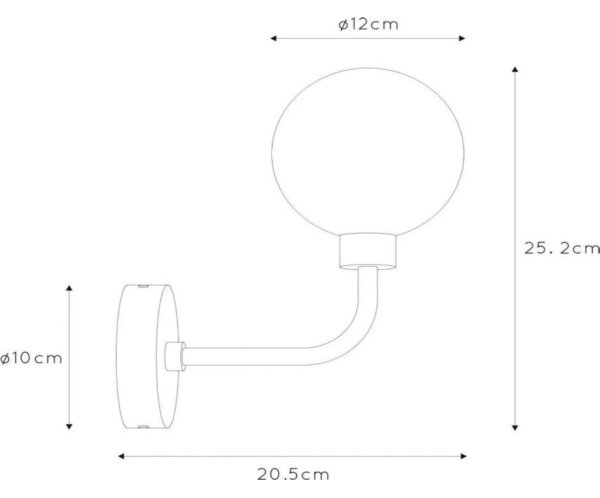 Lampă de perete pentru baie Lucide 30265/01/30 BEREND 1xG9/33W/230V IP44