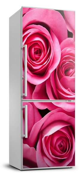 Autocolant pe frigider trandafiri roz