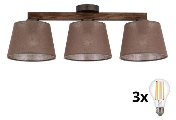 BRILAGI - LED lustru aplicat LATTE 3xE27/15W/230V pin/maro