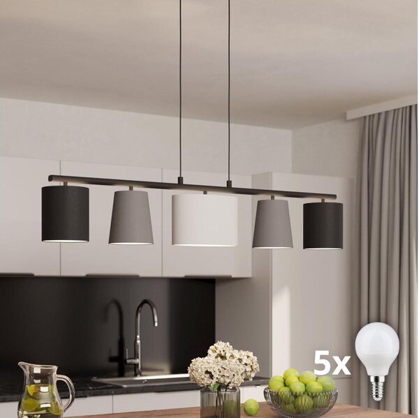 Eglo 98588 - Lustră LED suspendată pe cablu ALMEIDA 5xE14/25W/230V