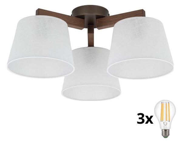 BRILAGI - LED Lustră aplicată LATTE 3xE27/15W/230V pin/alb