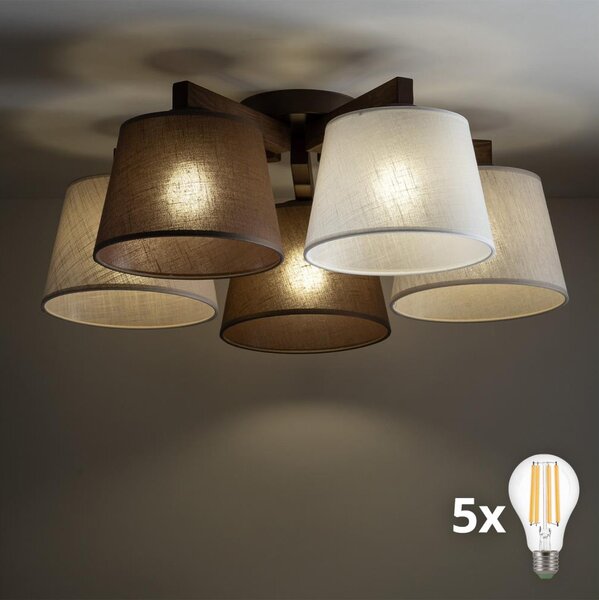 BRILAGI - LED Lustră aplicată LATTE 5xE27/15W/230V pin/mix