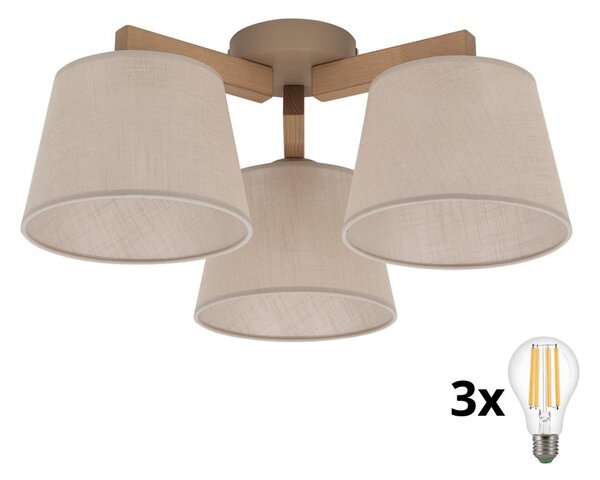 BRILAGI - LED lustră aplicată LATTE SABIA 3xE27/15W/230V pin/bej
