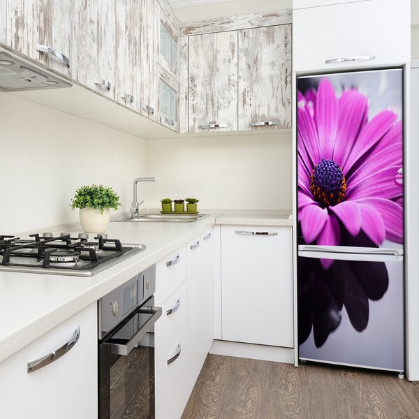 Autocolant pe frigider gerbera roz