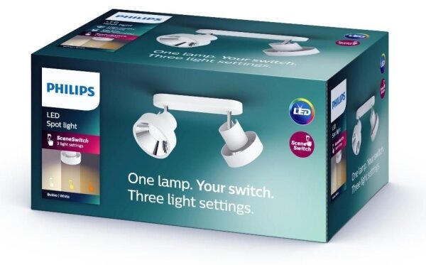 Spot LED BUKKO 2xLED/4,5W/230V Philips 50602/31/P0