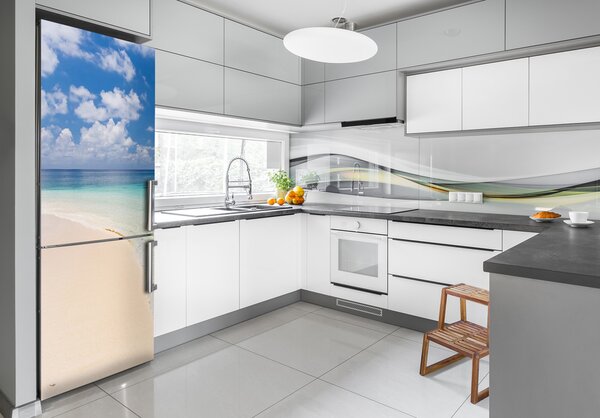 Autocolant pe frigider plaja Maldive