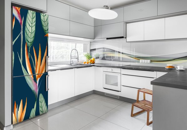 Autocolant pe frigider Strelitzia reginae