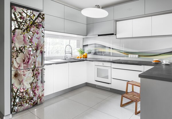 Autocolant pe frigider magnolie