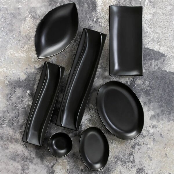 Platou oval 14x9.5cm, negru, Salsa
