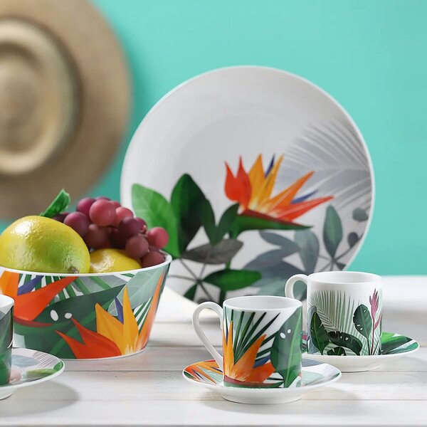 Set servire ceai sau cafea, 4 piese, 2 persoane, Paradise