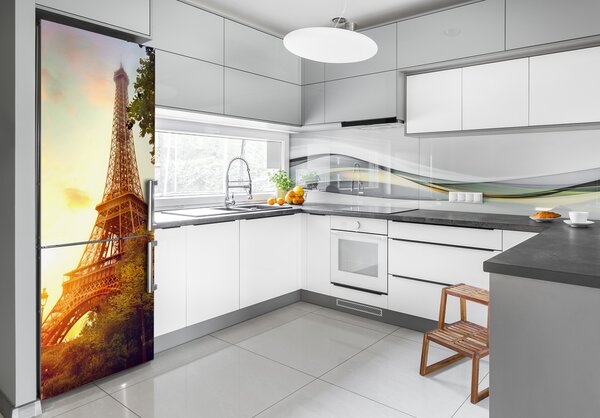 Foto Autocolant pentru piele al frigiderului turnul Eiffel