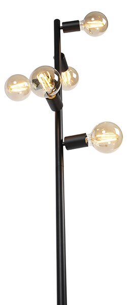 Lampă de podea scandinavă neagră cu 5 lumini - Facil Tube