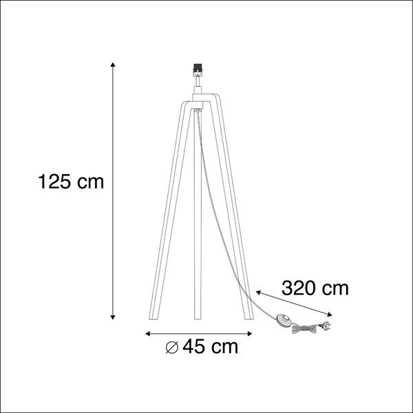 Lampă de podea modernă albă fără abajur - Puros