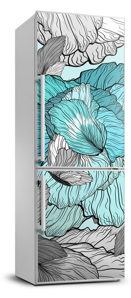 Autocolant pe frigider model floral