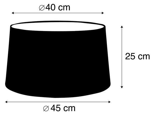 Abajur din in gri închis rotund înclinat 45/40/25