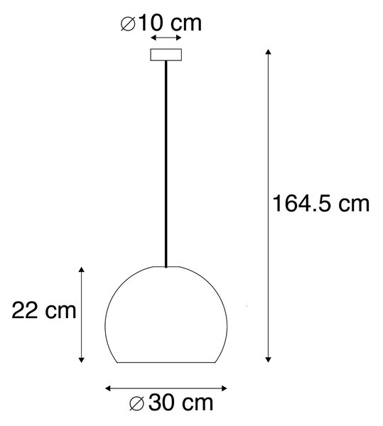 Lampă modernă rotundă cu pandantiv opalescent alb - Globe