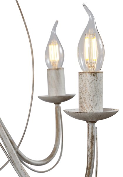 Candelabru clasic crem cu 5 lumini - Giuseppe