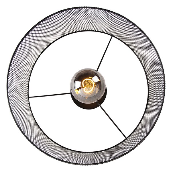 Plafoniera industrială neagră - Drum Mesh