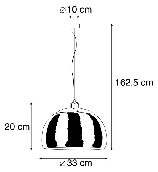 Lampă modernă rotundă suspendată din oțel - Globe