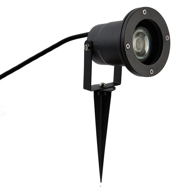 Spot modern negru, cu cablu și ștecher 200 cm IP65 - Basic