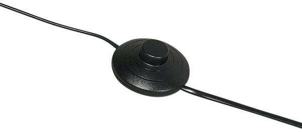 Lampă de podea modernă neagră cu abajur negru - Ilse