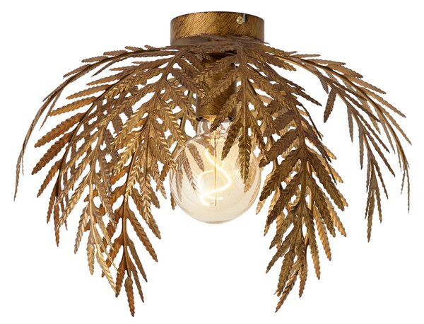 Plafonieră vintage aurie rotundă de 45 cm - Botanica