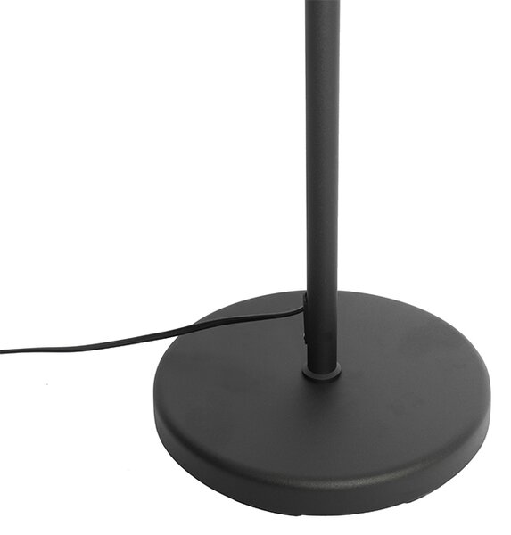 Lampă de podea neagră cu abajur negru și braț reglabil - Ladas Deluxe
