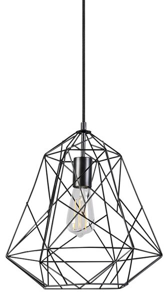 Lampă suspendată inteligentă industrială neagră, incl. WiFi ST64 - Framework Basic