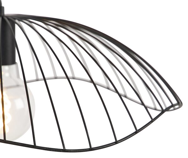 Lampă suspendată de design neagră 50 cm - Pua