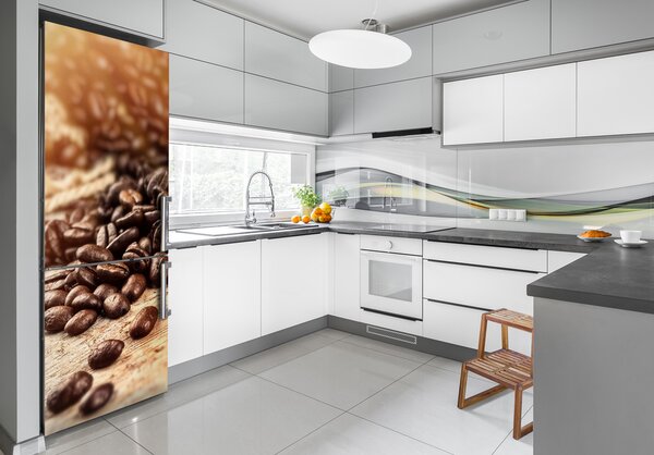 Autocolant pe frigider Boabe de cafea