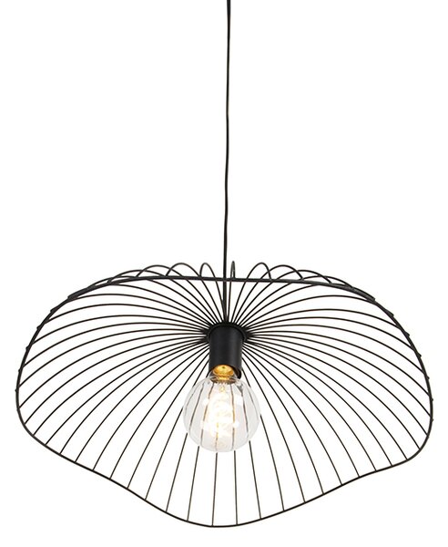 Lampă suspendată de design neagră 50 cm - Pua