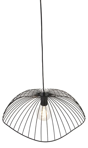 Lampă suspendată de design neagră 50 cm - Pua