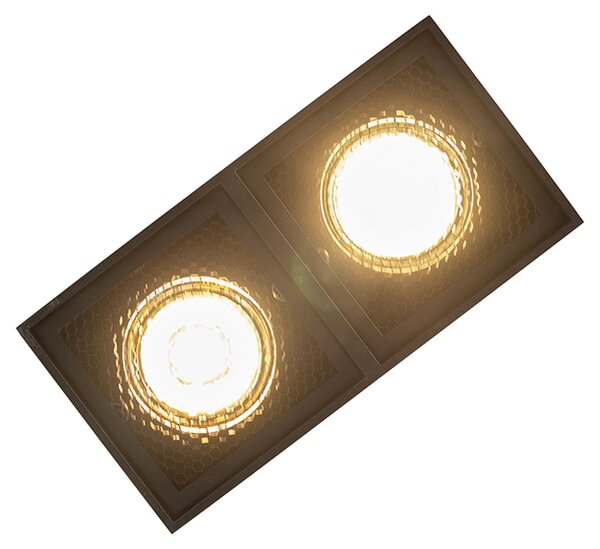 Spotlight de design negru cu 2 lumini - Qubo Honey