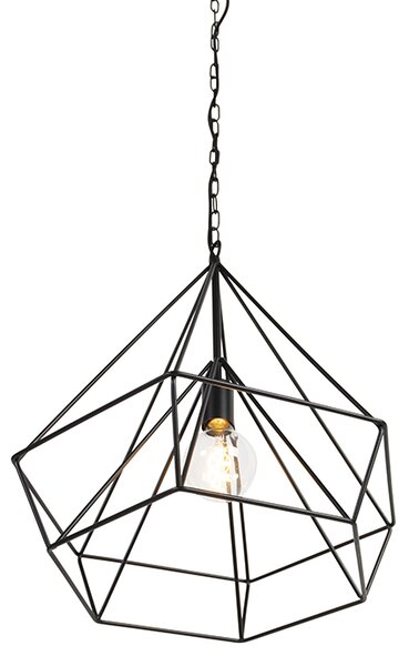 Lampă suspendată scandinavă neagră - Karkass