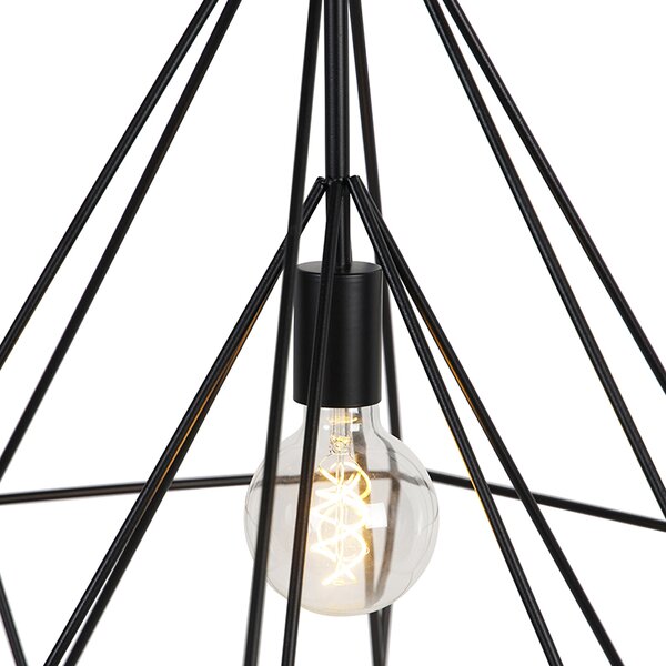 Lampă suspendată scandinavă neagră - Karkass