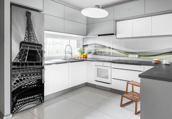Foto Autocolant pentru piele al frigiderului turnul Eiffel