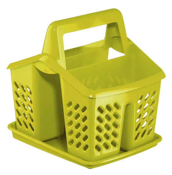 Scurgator tacamuri, 4 compartimente, verde, Asca
