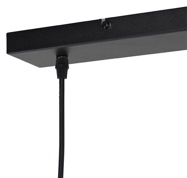 Lampă suspendată industrială neagră cu auriu 3 lumini - Magnax