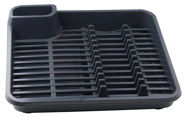 Suport scurgator de vase 39x39cm, gri inchis, Milo