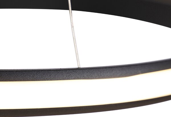 Lampă modernă suspendată neagră 74 cm inclusiv LED - Rowan