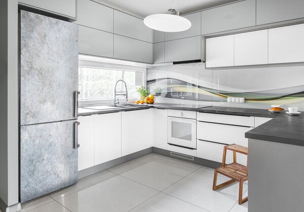 Autocolant pe frigider fundal de beton