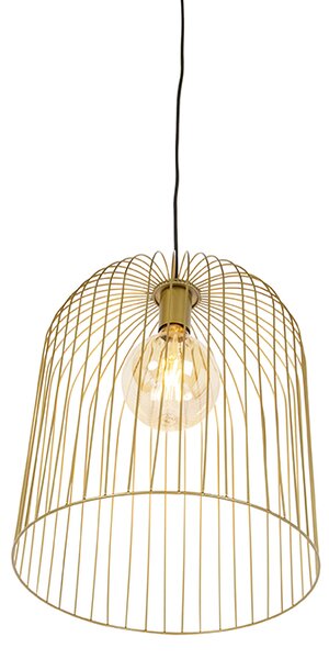 Lampă pendant de design aurie - Wire Knock