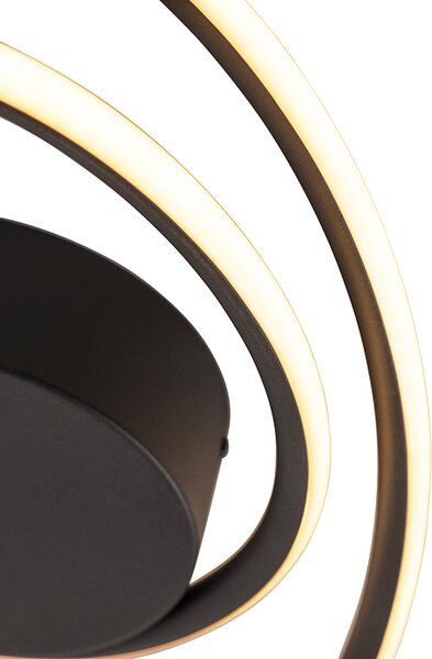 Plafoniera de design neagră incluzând LED cu dimmer în 3 trepte - Rowan